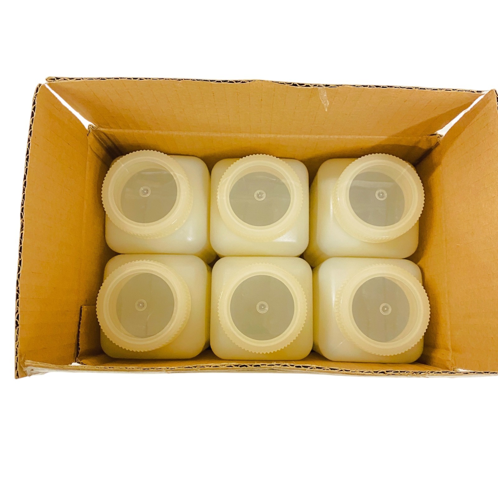 Karter Scientific 500ml Wide-Mouth Square Bottles HDPE Translucent 238C2, 6 Pack