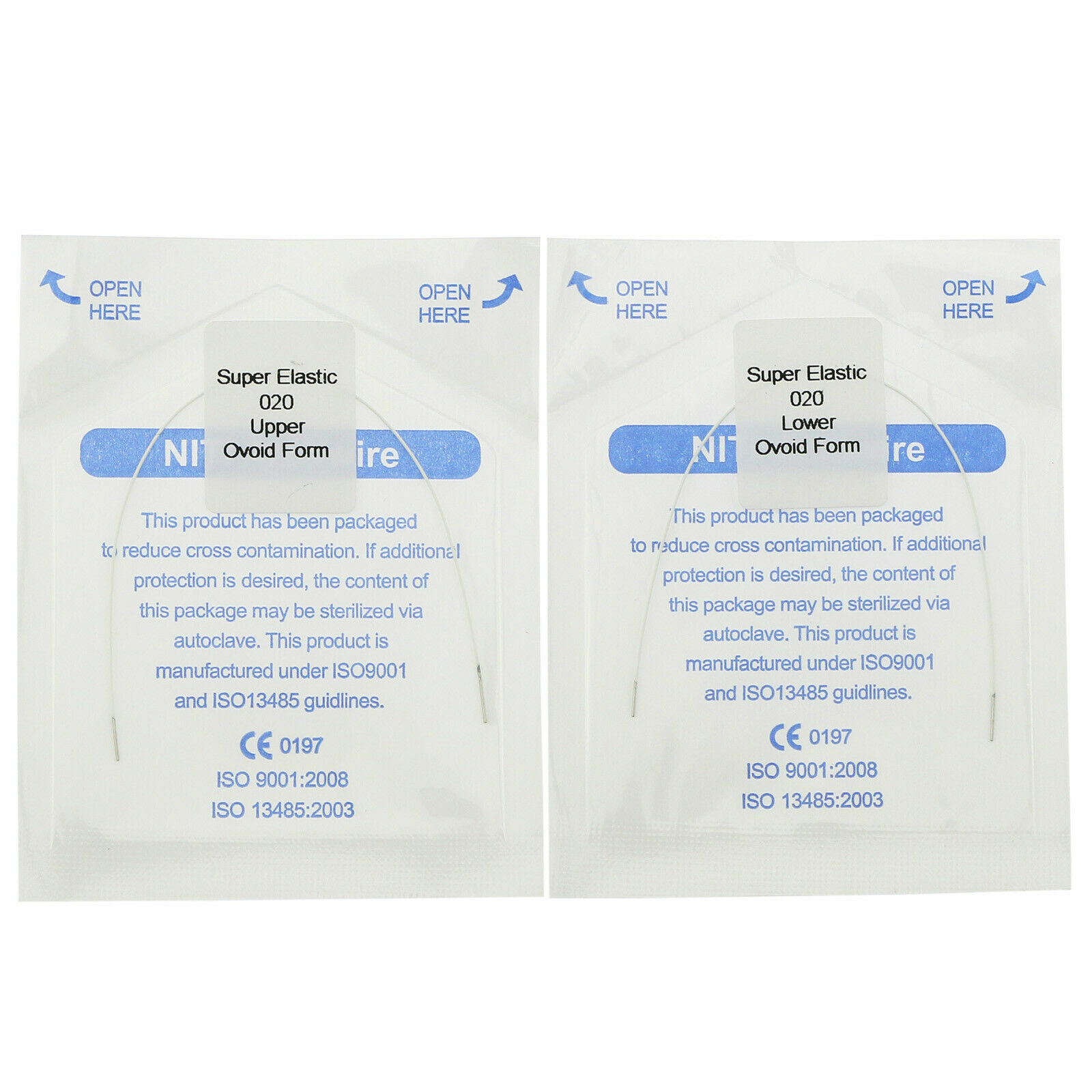Dental Ortho Super Elastic Niti Arch Wire Rectangular/Round White/Teeth Color