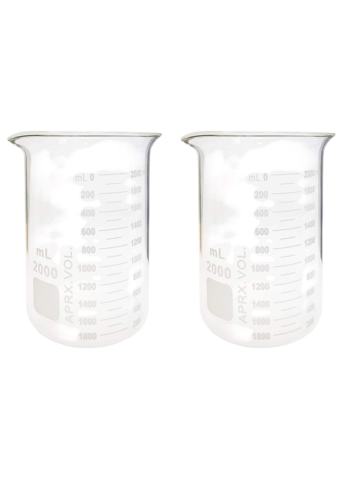 Beaker, Griffin, Borosilicate Glass, 2000ml, Pack of 2