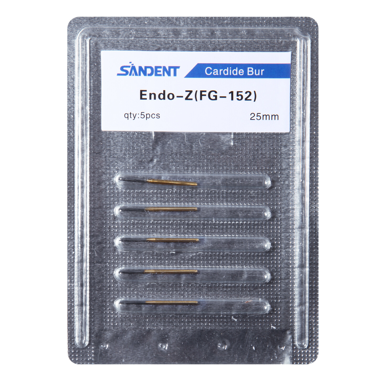 5PCS Dental Endodontic ENDO-Z Tungsten Carbide FG Round Bur High Speed 25mm USA
