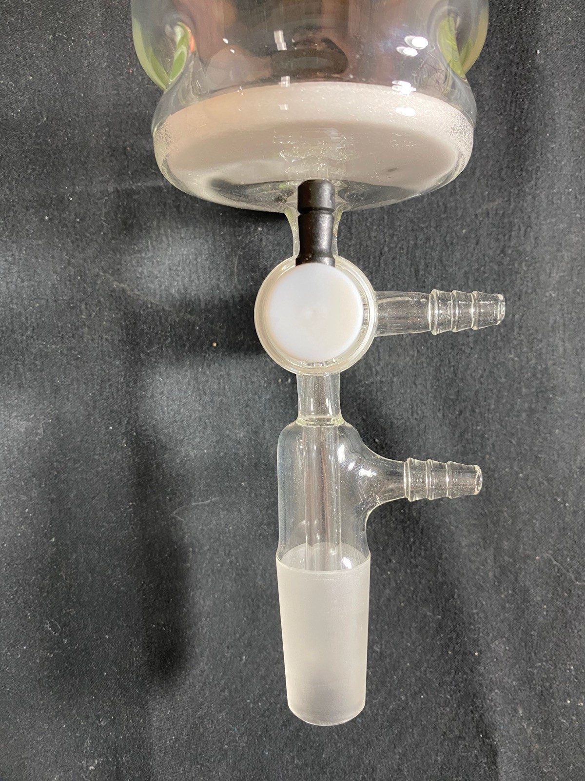 A&C Glass 600mL Solid Phase Peptide Synthesis Vessel PTFE Stopcock GL-32 24/40