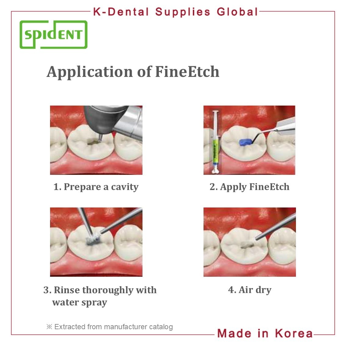 Spident FineEtch(37% Etching Gel) 5ml x 3ea