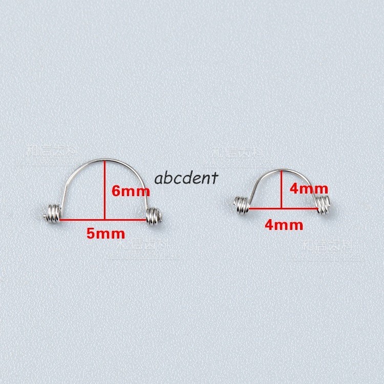 100pc Dental Torquing Torque Spring Wire Single Ortho Curved Small/Medium/Large
