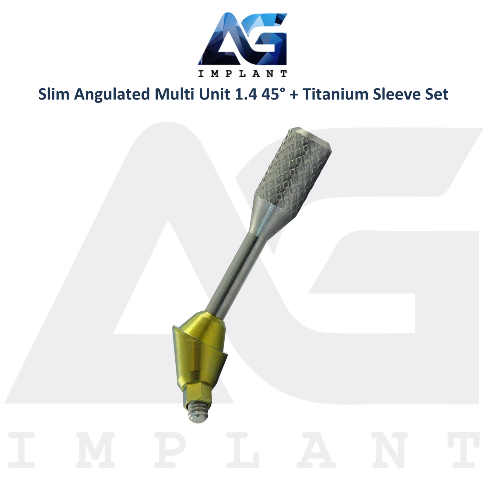 5 Angulated Multi Unit 1.4 Prosthetic 45° Titanium Sleeve Slim Int Hex 2.0mm