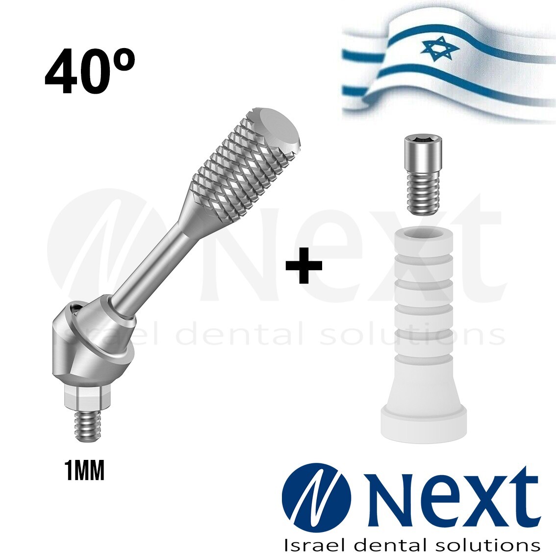 New Multi Unit angulated 40 deg 1 mm abutment plastic sleeve