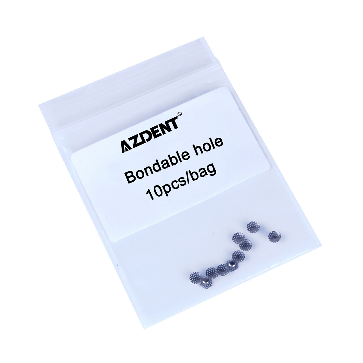 10 Bags Dental Ortho Bondable hole Lingual Button Mesh Base TOMY Type AZDENT