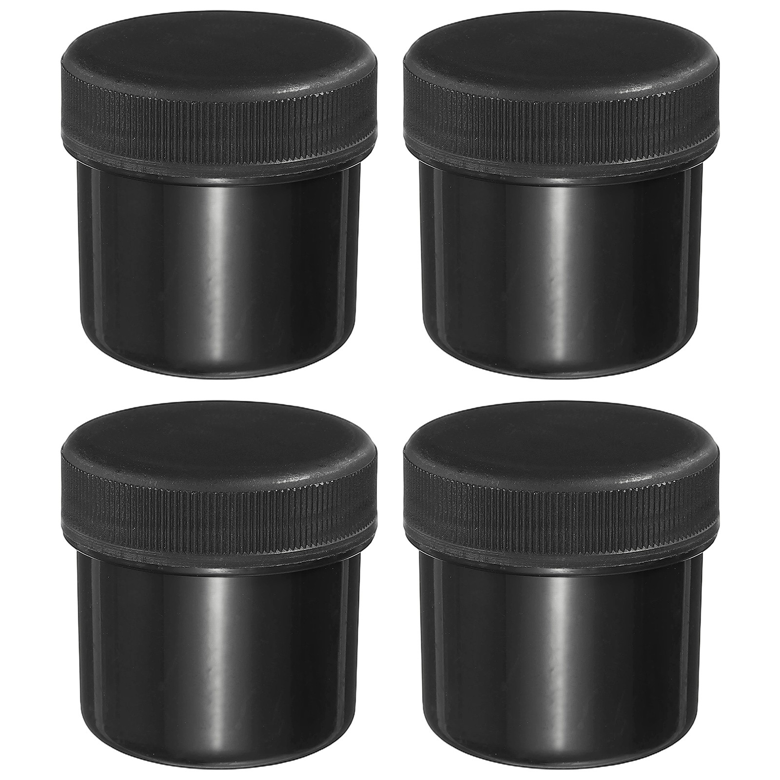 Wide Mouth Lab Reagent Bottles 50ml (2oz), 4 Pcs Sample Bottles, Black