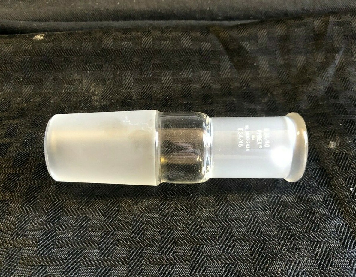 Corning Pyrex Glass Enlarging Adapter 24/40 Outer & 34/45 Inner Joints 8820-2434
