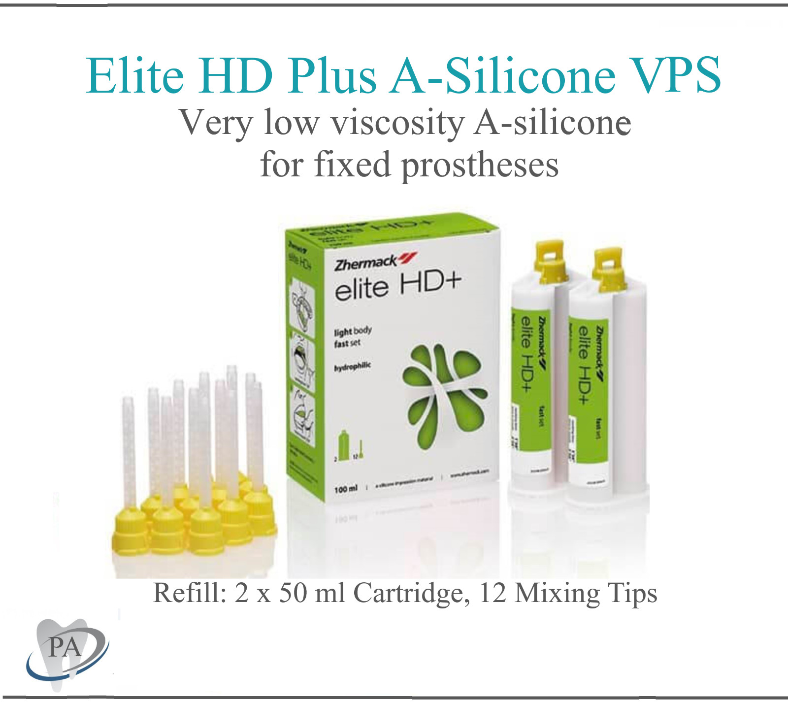 Dental Elite HD+ VPS Impression Material Hydrophilic, Light Body Kit , C203040