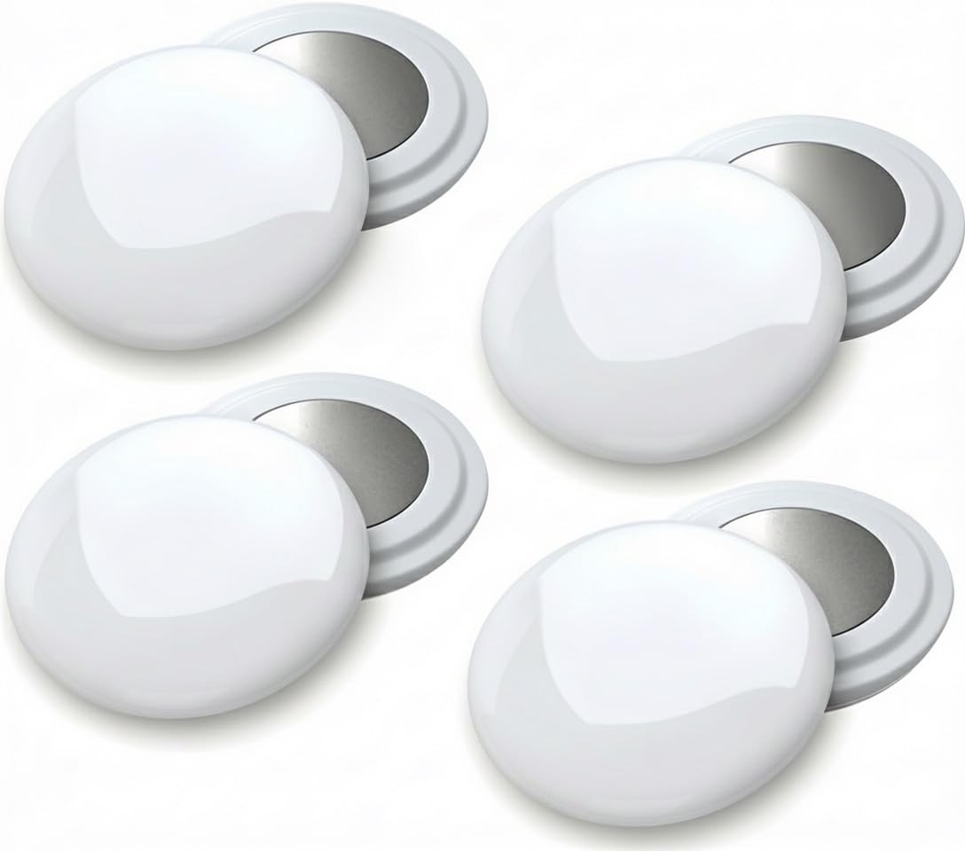 4 Pack Magnetic Race Bib Holders with Waterproof Pouch White Runner Clips