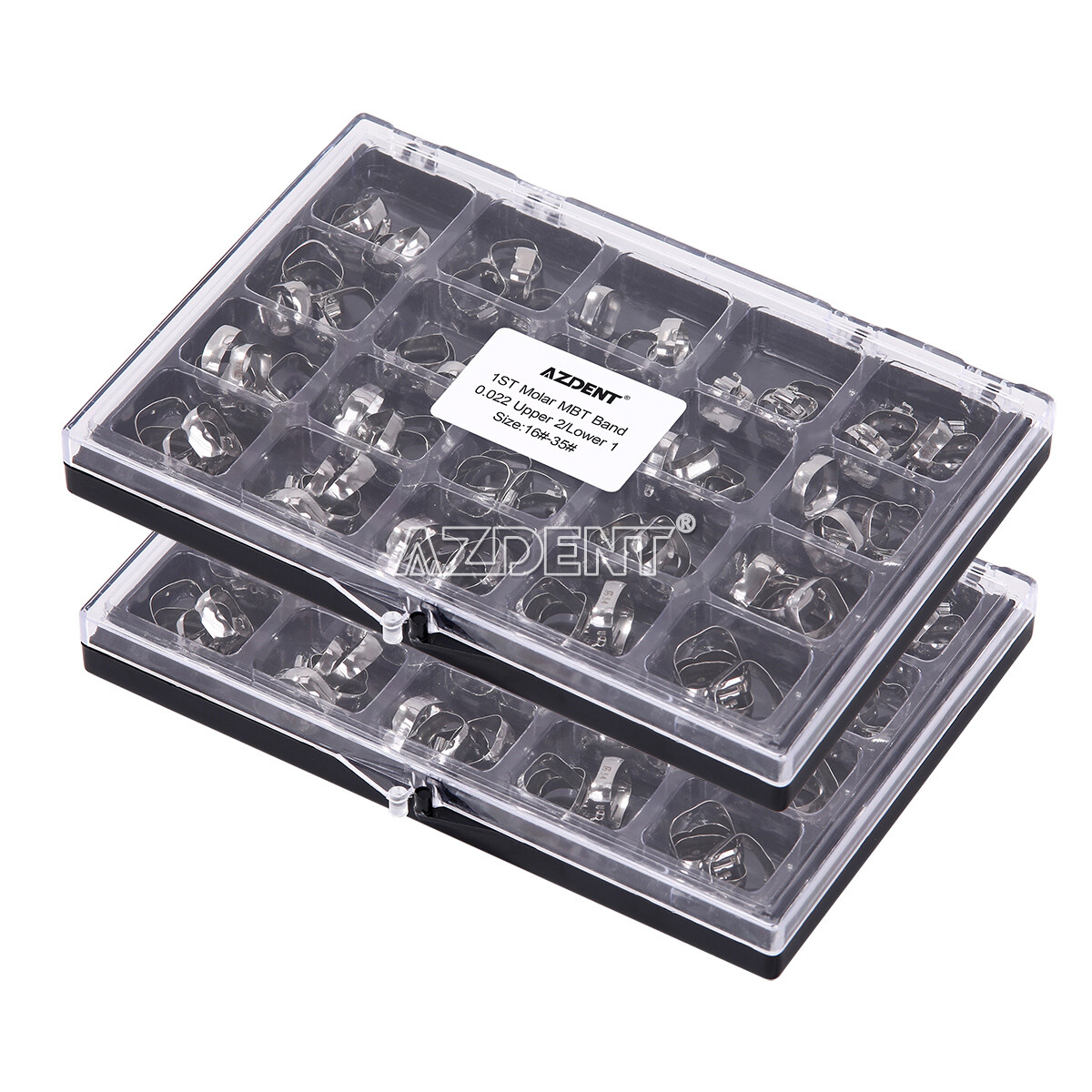 AZDENT Bandas de ortodoncia dental Tubo bucal Primer molar MBT 022 «16#-35#