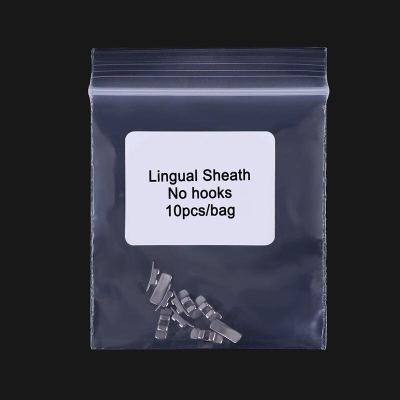 5 Packs New Orthodontic Accessory Dental Metal Lingual Sheath No Hook Bondable