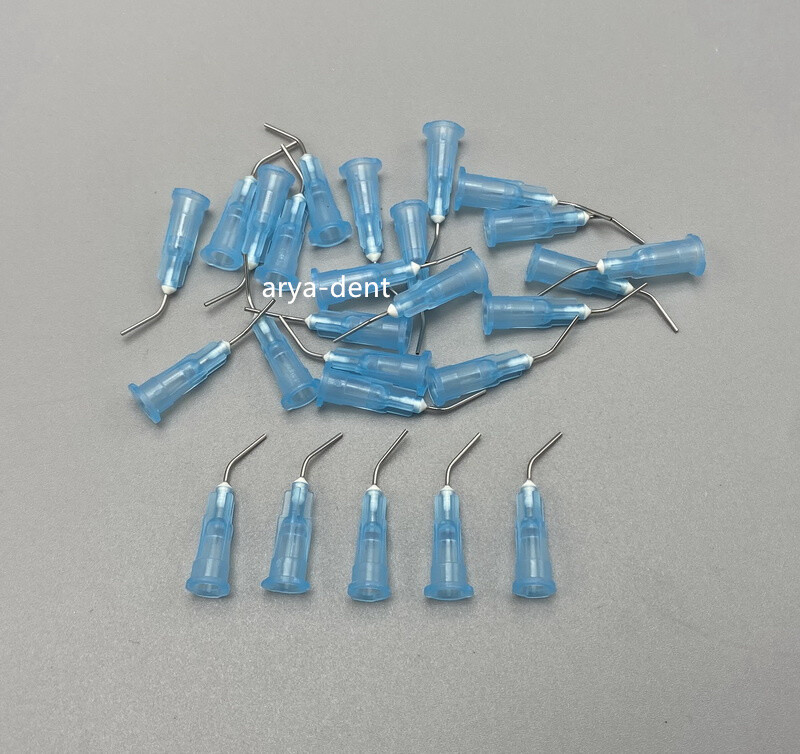 Dental Acid Etch Flow Prebent Needle tip for Irrigation Dispensing Syringe Tips