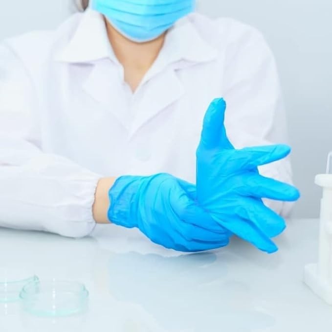 LW Concept Blue Powder Free Nitrile Medical Exam Gloves