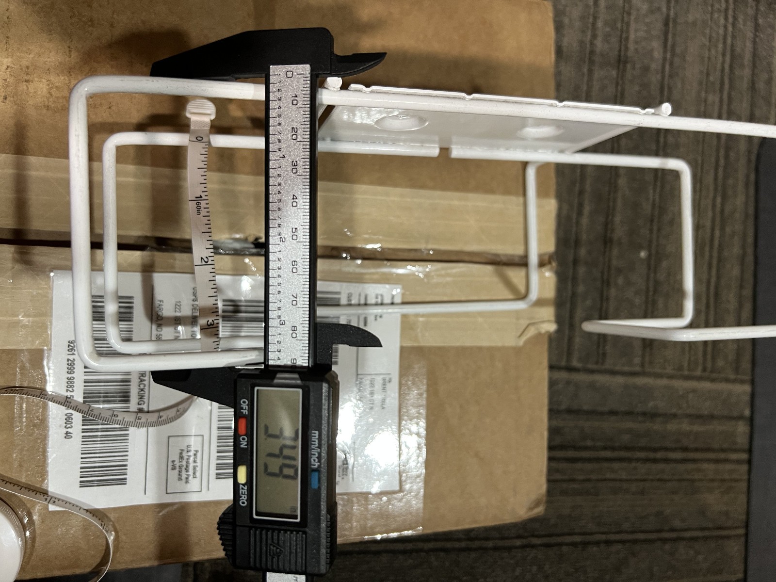 Glove Box Wall Mounted Wire Rack Holder White Food Handling