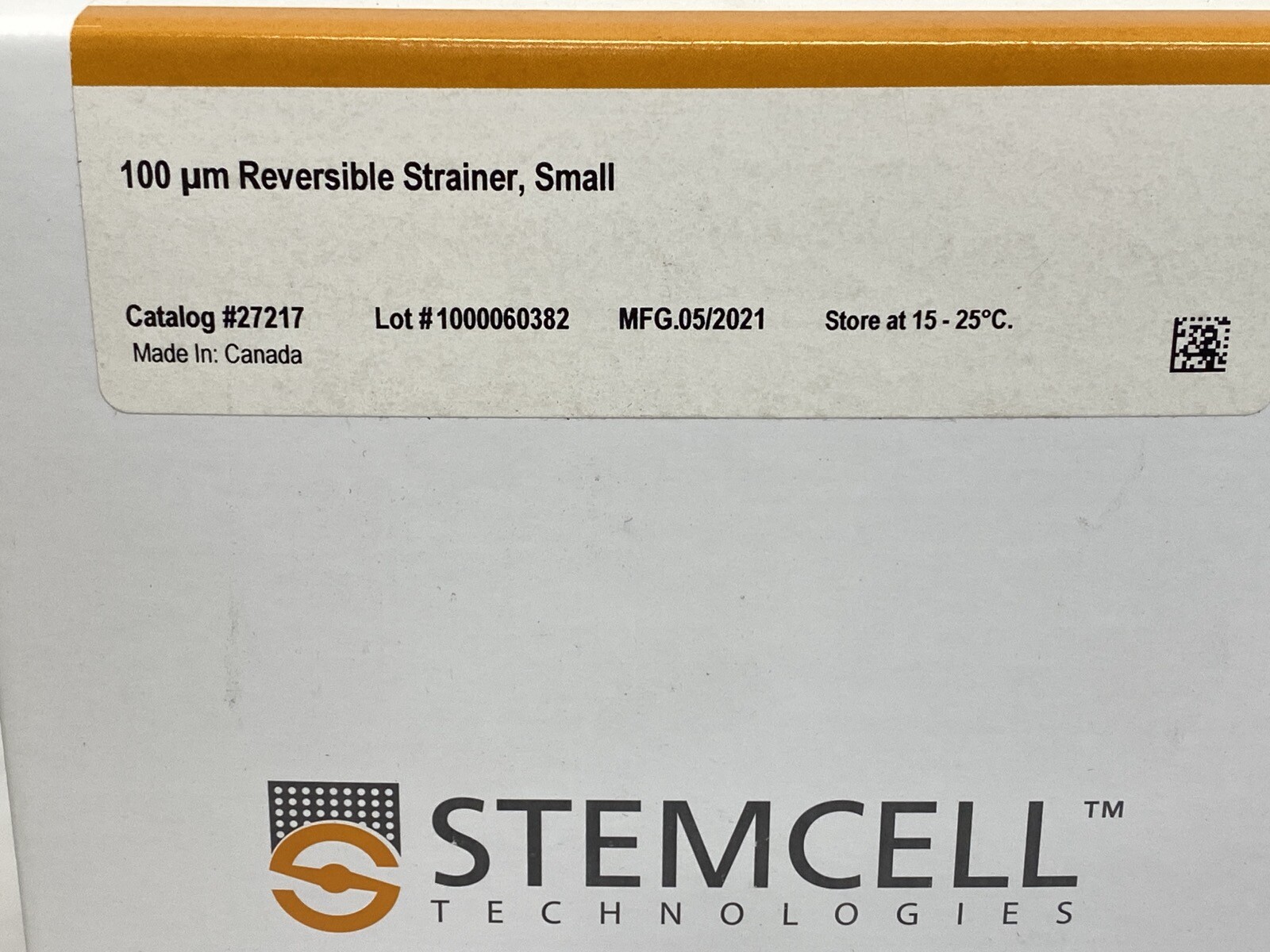 (50/Pk) STEMCELL Plastic 100um Small Reversible Strainers for 15mL Conical Tubes