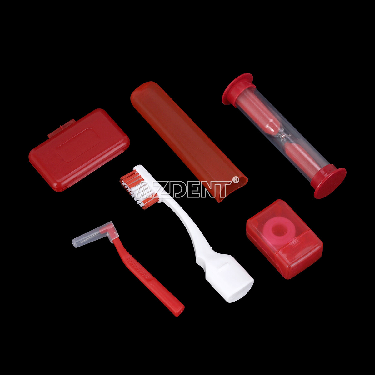Dental Orthodontic Tooth Brush Set Interdental Brush Floss Mirror Travel Kits
