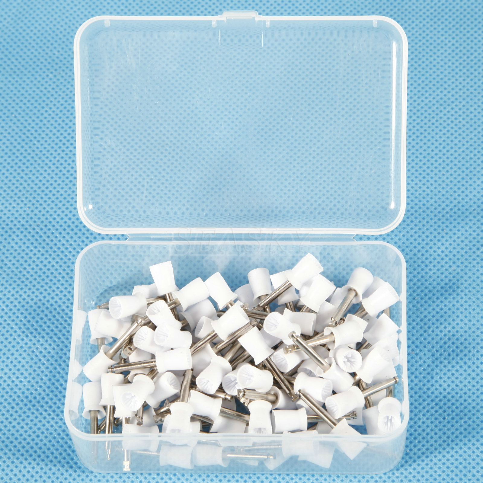 100pcs Dental Latch type Rubber Polishing Cups Brushes Tooth Prophy Polisher WS