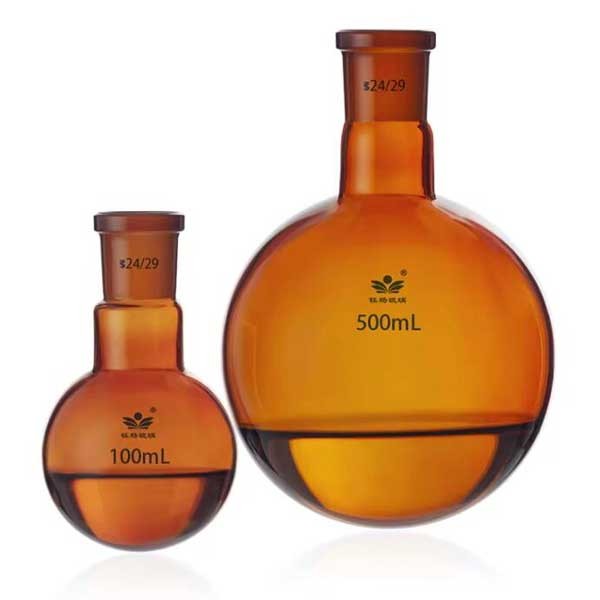 5ml-1000ml Round Bottom Amber Boiling Flask with Standard Joints Lab Supplies ca