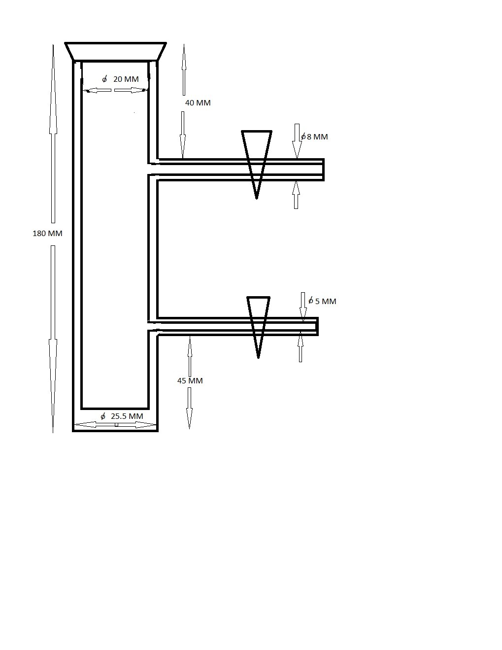 Reaction Tubes with two PTFE teflon stoppers “Q” Glass Co. Towaco