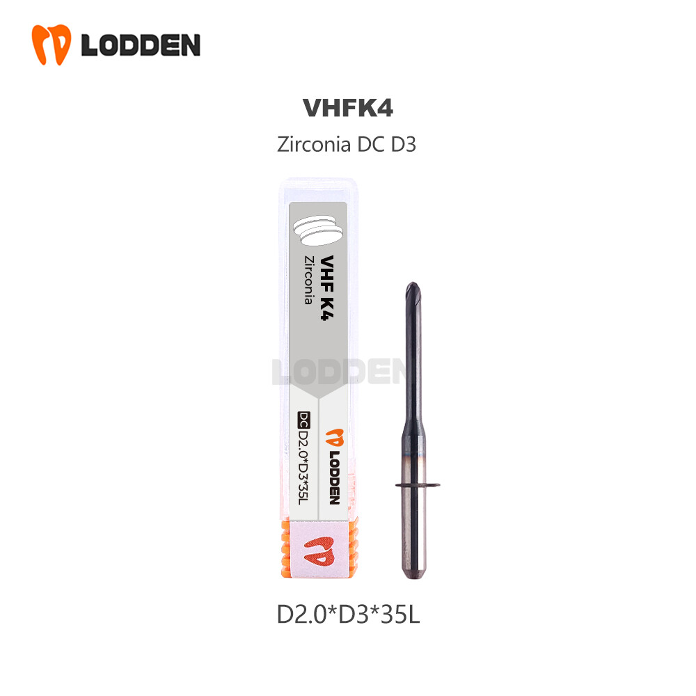 VHF K4/5 CAD/CAM Zirconia Milling Burs Tungsten Carbide Dental Mill Diamond Head