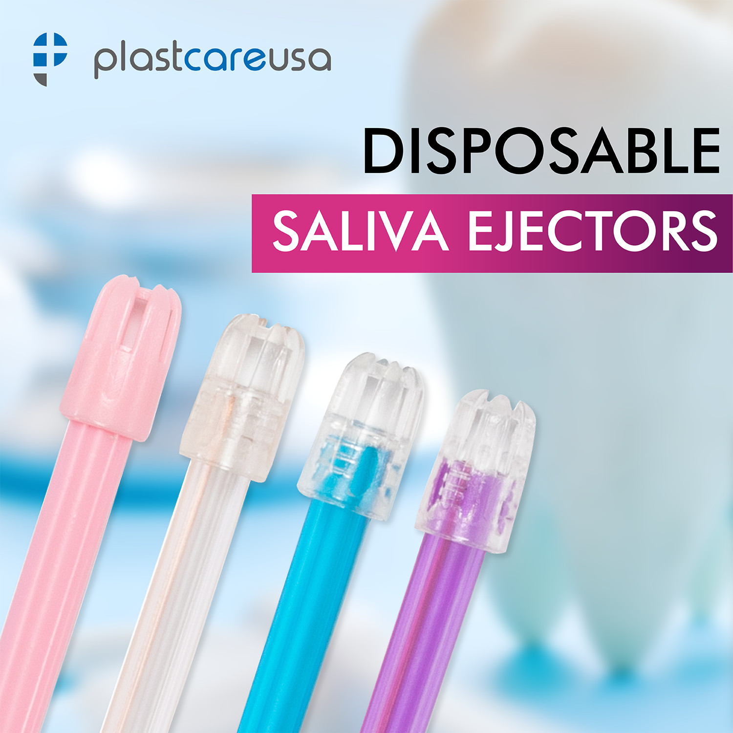 1000 (10 Bags) ASSORTED Dental Saliva Ejectors Ejector Disposable Suction Tips