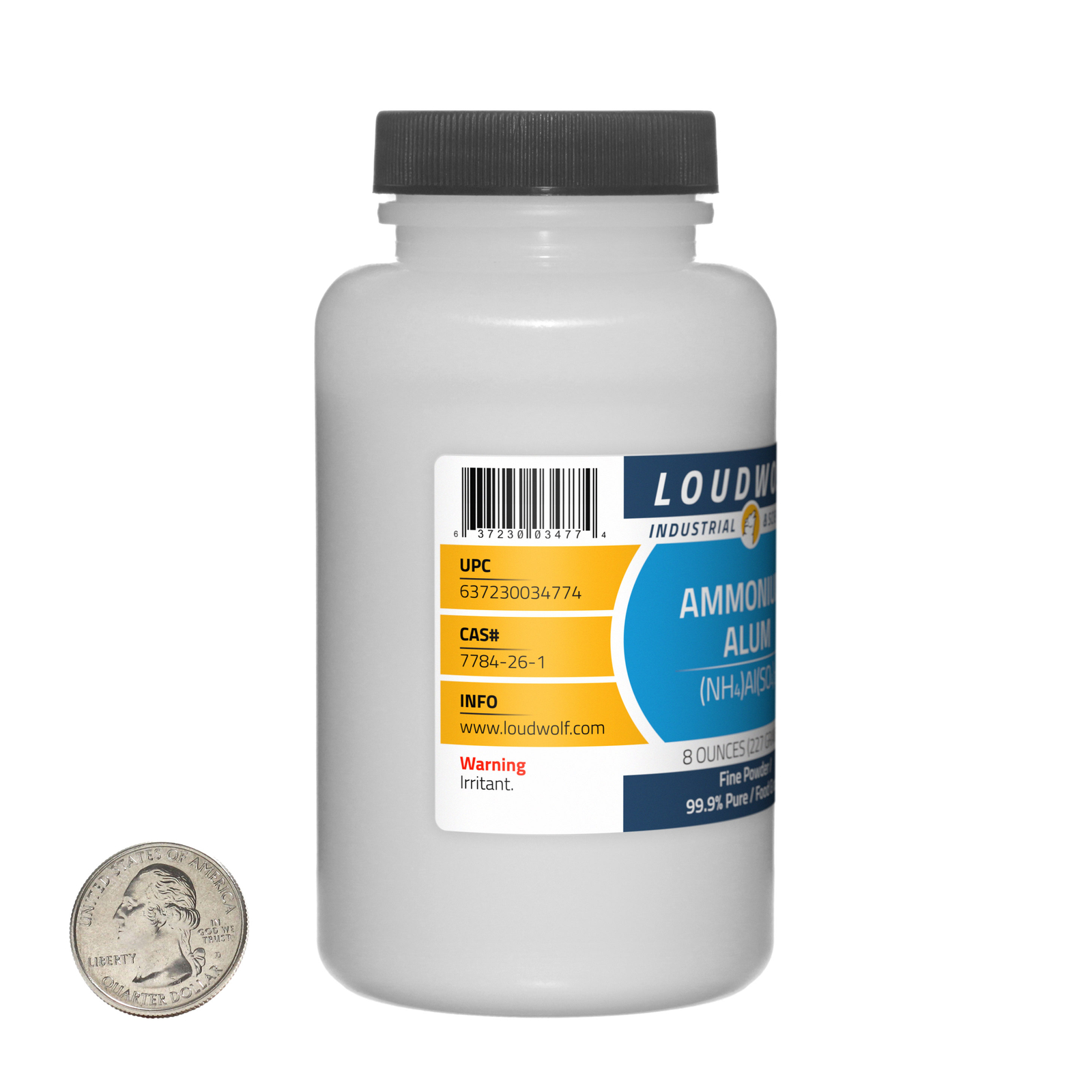 Ammonium Alum / 2 Pounds / 4 Bottles / 99.9% Pure Food Grade / Fine Powder / USA