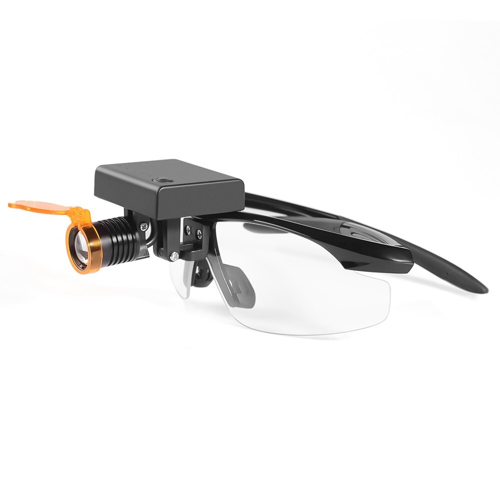 3W Wireless Dental LED Headlight with Optical Filter Dental Loupe Light US