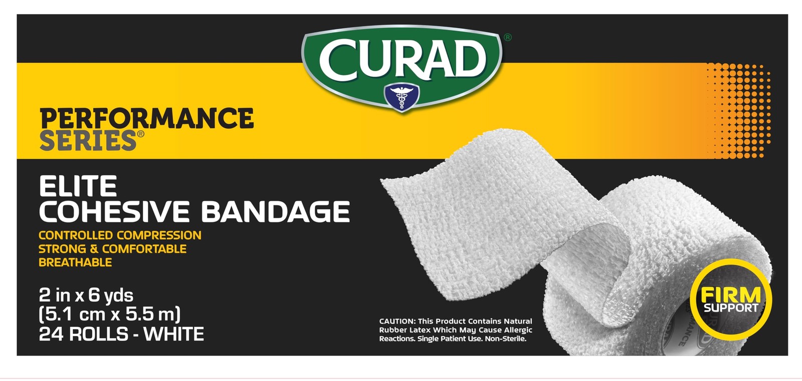 Curad Performance Series Cohesive Athletic Bandages White 3 X 6 Yd. Of 16
