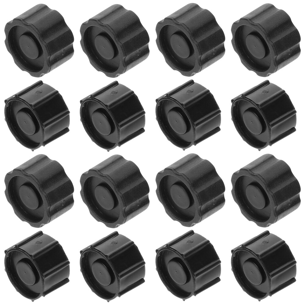 50PCS Syringe Tip Caps Black Syringe Adapter Plugs Dispensing Needle Tip Cap