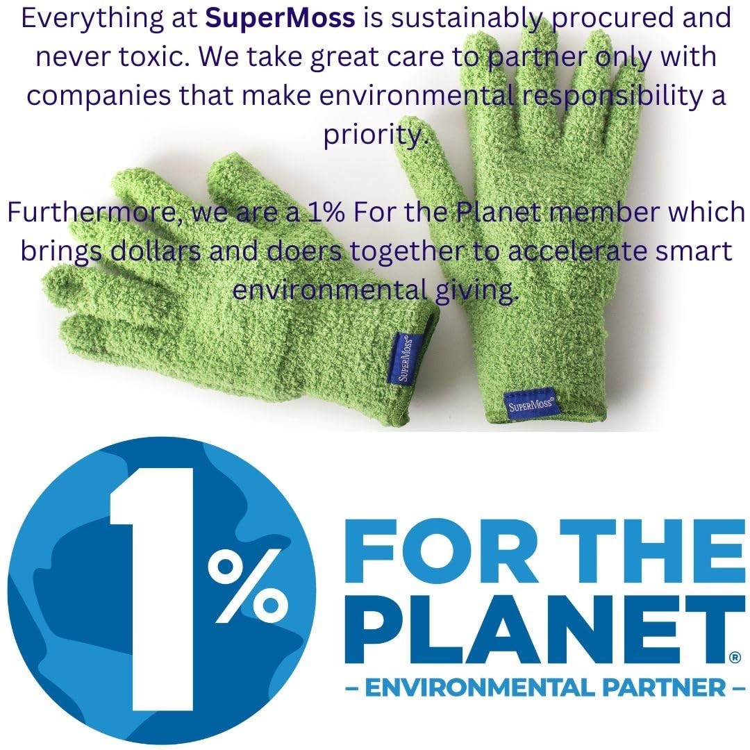 (01710) Microfiber Dusting Gloves for Plants – Gentle Leaf Shine & Cleaner fo…
