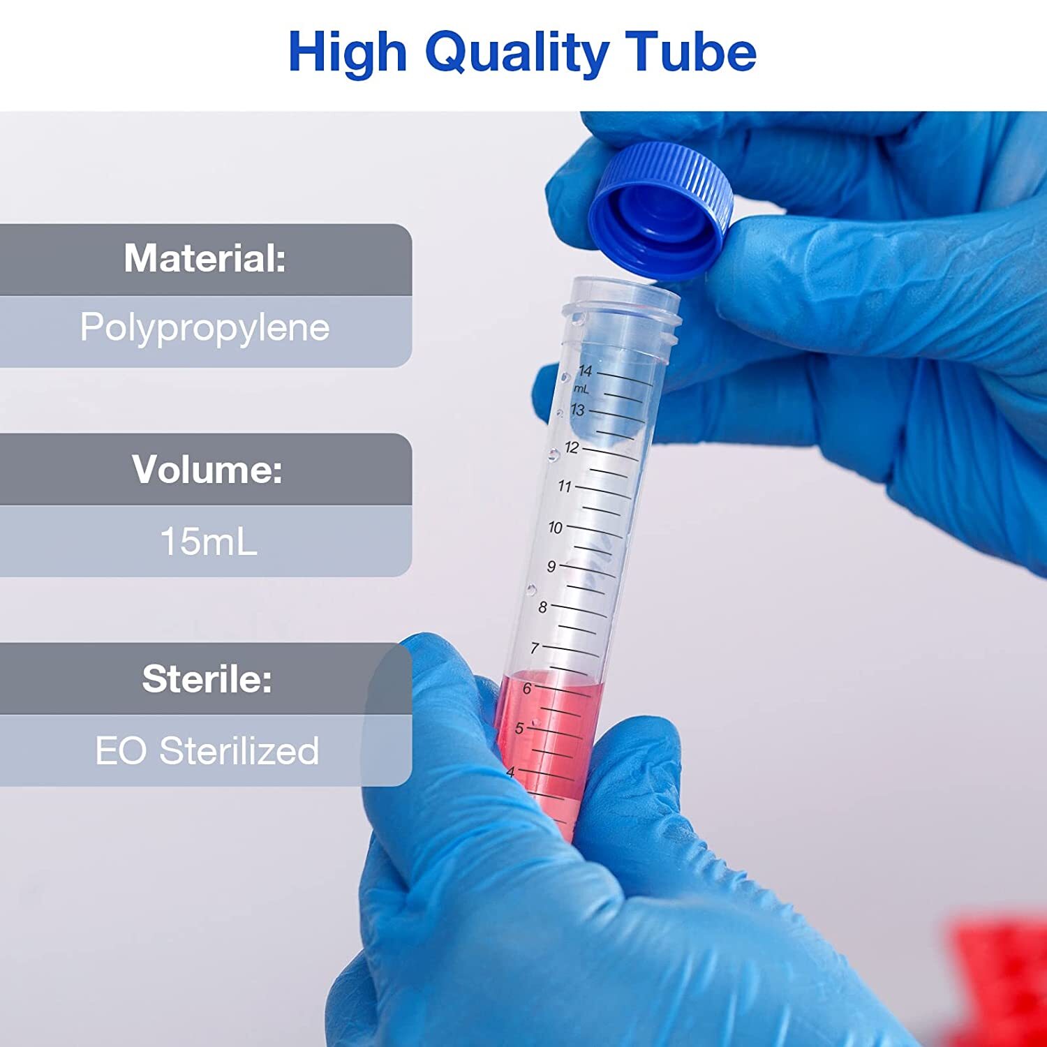 2mL/10mL Amber/Clear Sample Glass Vials, 15mL/50mL Conicial Centrifuge Tubes Cap