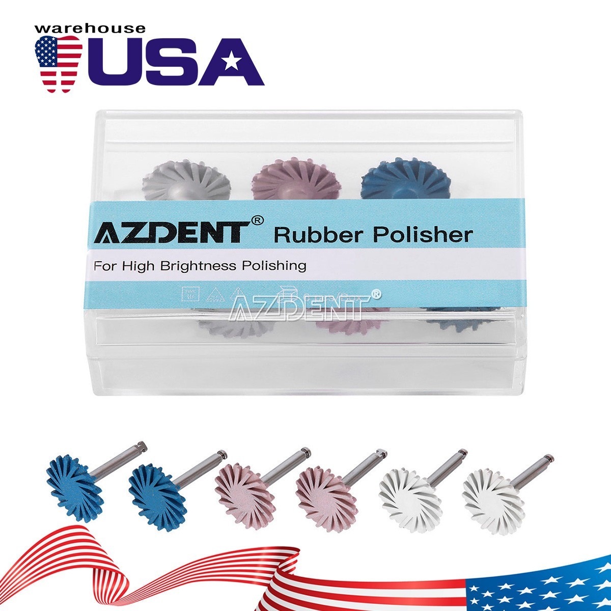 AZDENT Dental composite zirconia polishing diamond system RA disc 14mm wheel