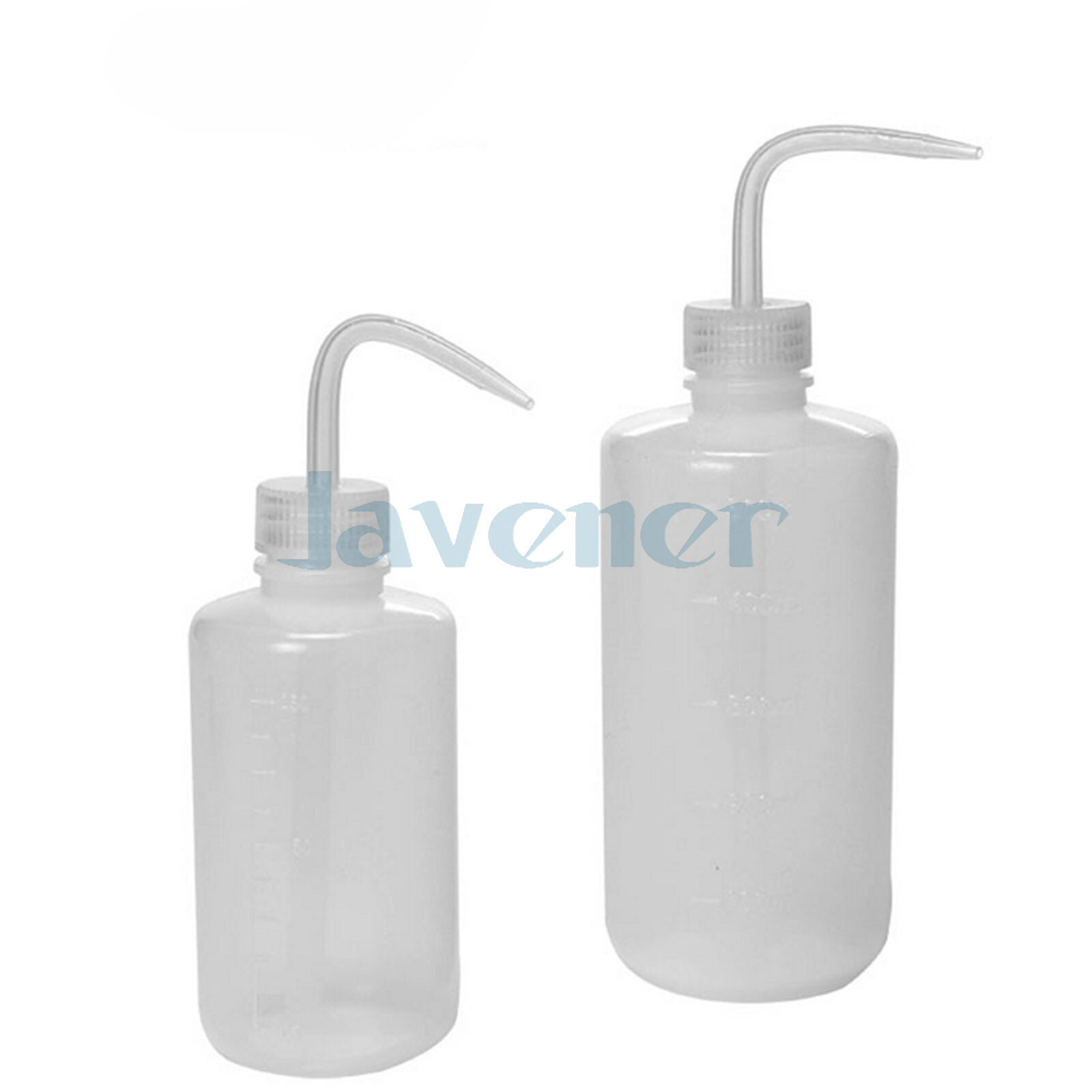 125ml 250ml 500ml Plastic PE Squeeze Bottle Tattoo Wash White Bent Tip