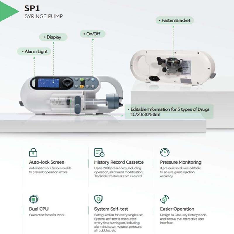 Professional SP1 Medical Syringe Pump-Precision Infusion for Clinical Excellence