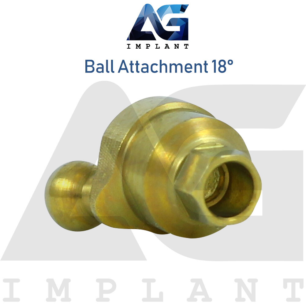 Angled 18° Ball Atta chment Titanium Abtment Internal Hex