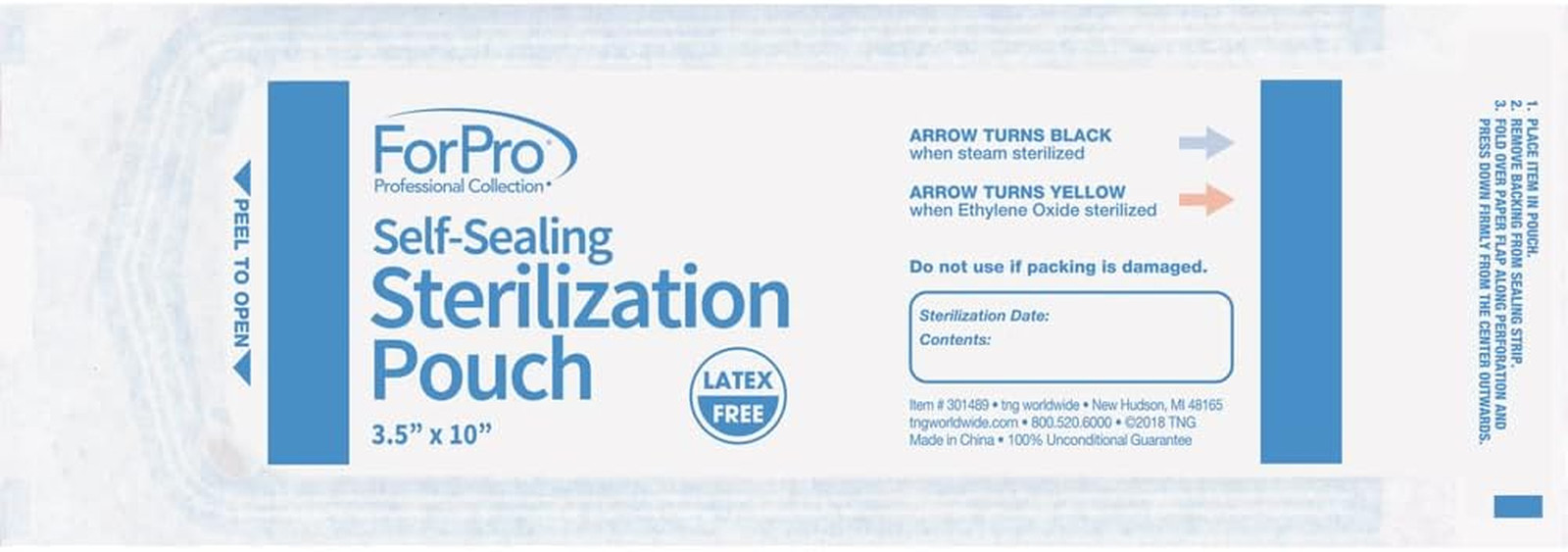 Self-Sealing Sterilization Pouches, Latex-Free