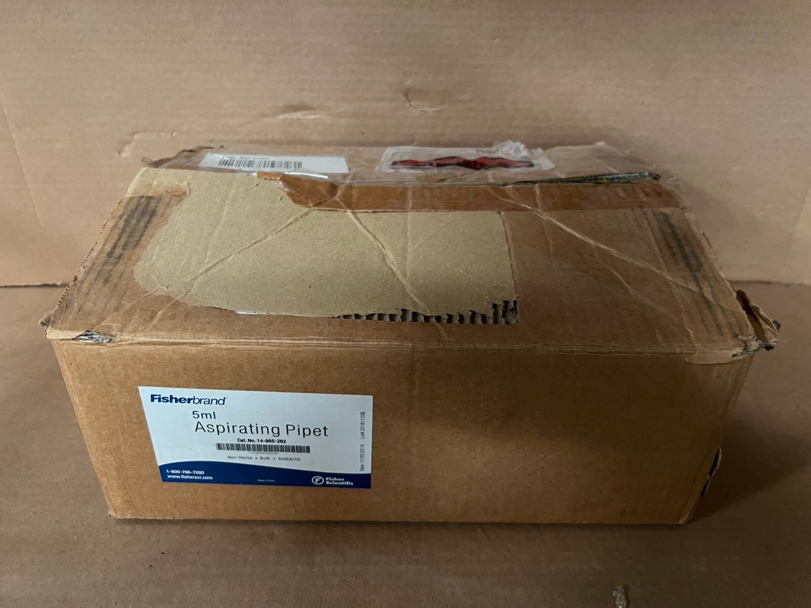 Lot Of 500 5mL Aspirating Pipets 14-955-262 Fisherbrand Non-Sterile