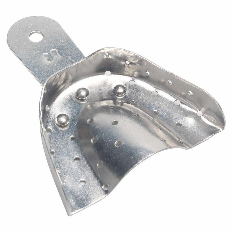 Dental Metal Impression Tray Bite Denture Alloy With Holes Perforated Instrument