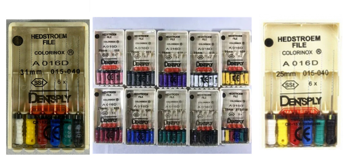 DENTSPLY H-FILES endodontic hand files 21, 25, 31mm 36 Files/Box
