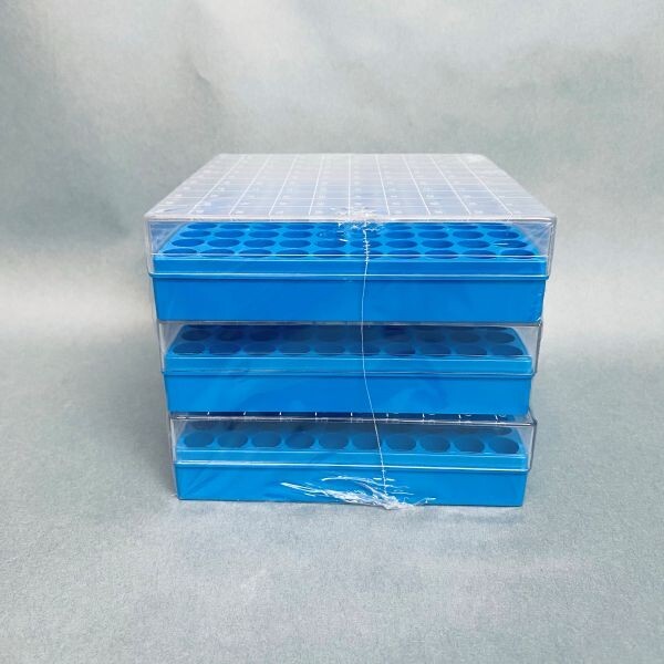 Biologix CryoKING Cryogenic Storage Boxes Blue 100 Well Case of 12 Boxes