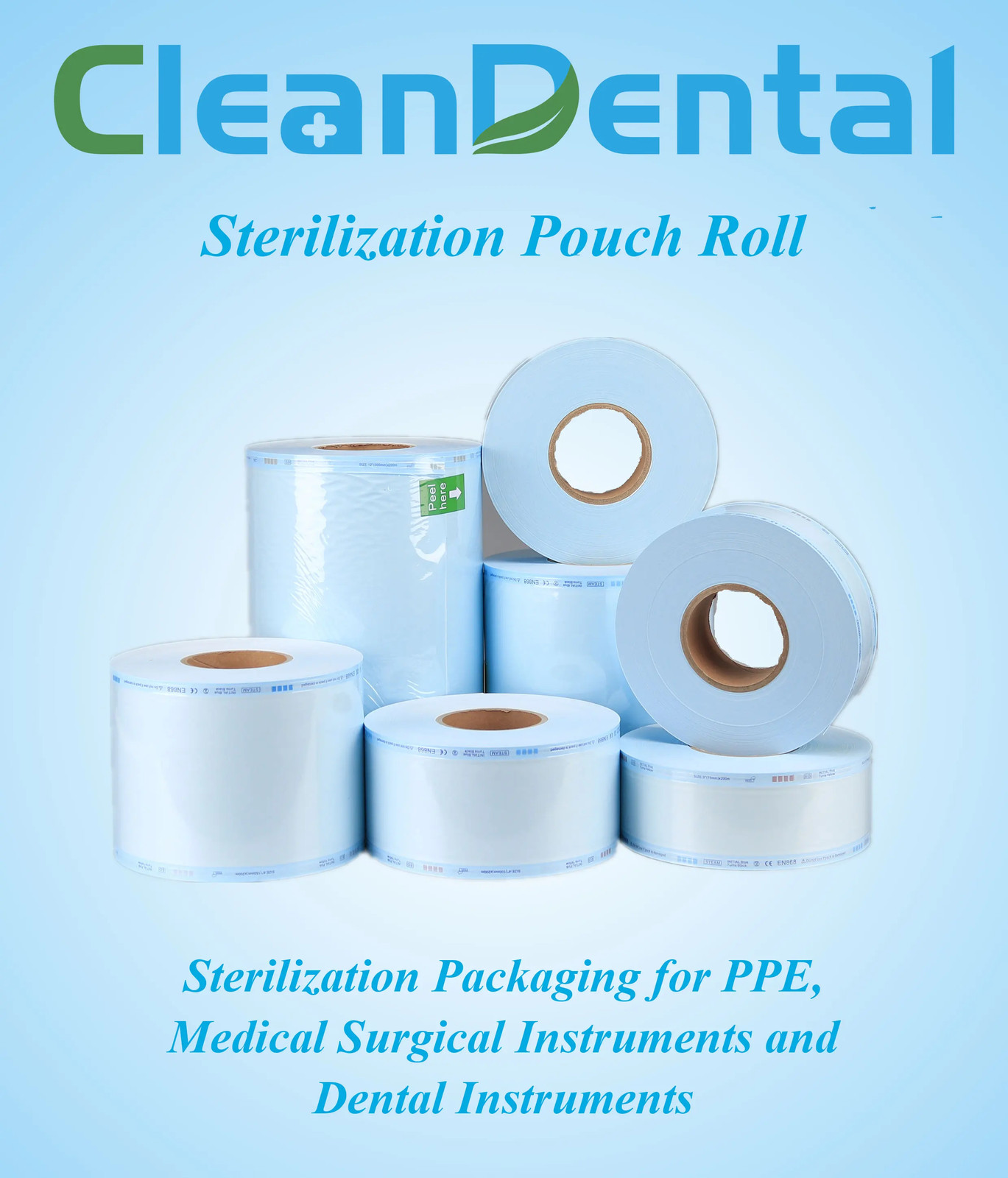 1 Roll Dental Disposable Autoclave Sterilizing Self-Sealing Pouch Bag 200m
