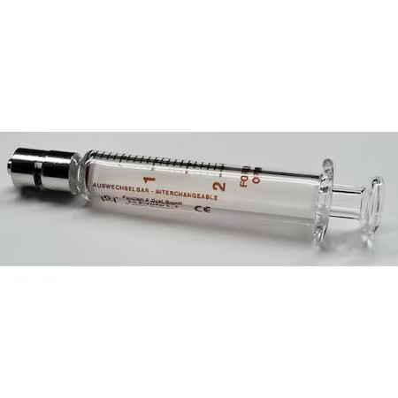 Fortuna 7.140-27 Reusable Glass Syringe, 2 Ml, Luer Lock