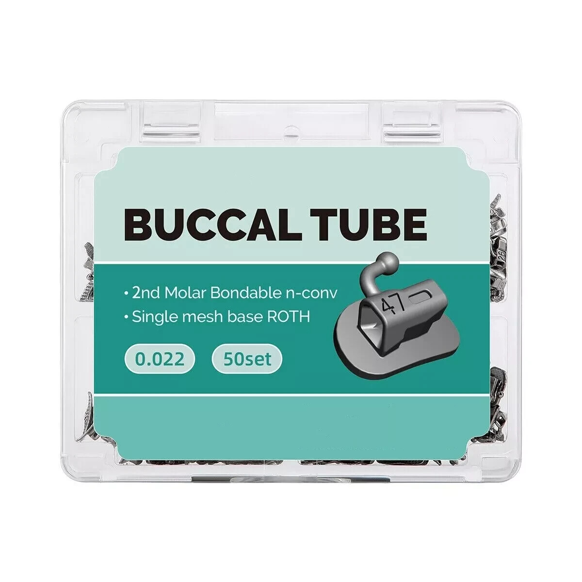 Dental Orthodontic Buccal Tube 2nd Molar Roth 0.022 Bondable Non-Conv Mesh Base