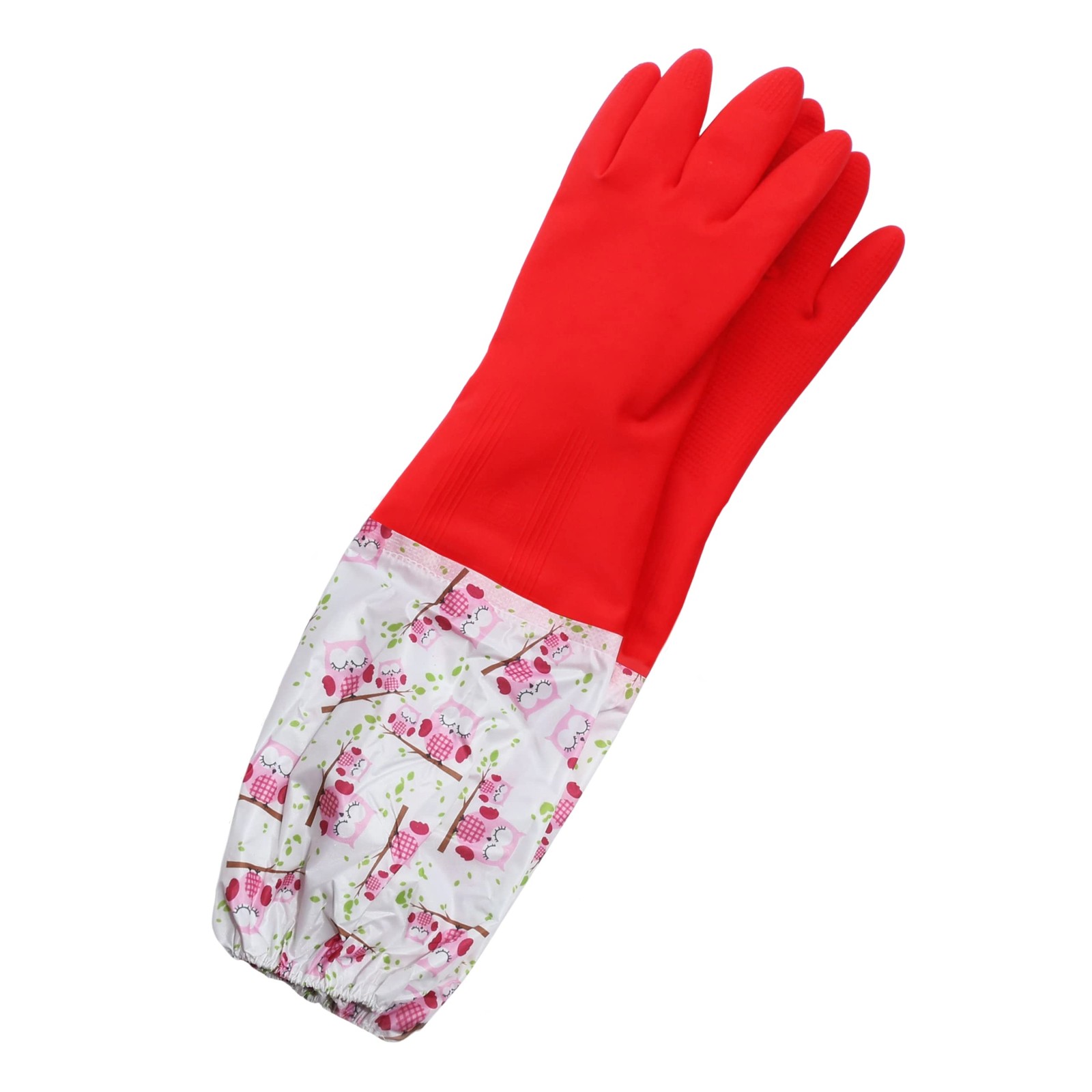 Fleece-lined, Long Cuff, Reusable Waterproof Household Dishwashing Non-Slip C…