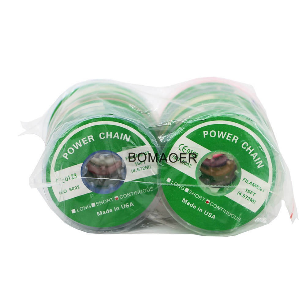 5 Roll Dental Orthodontics Braces Power Chain Continuous Type 4.572m 15FT White