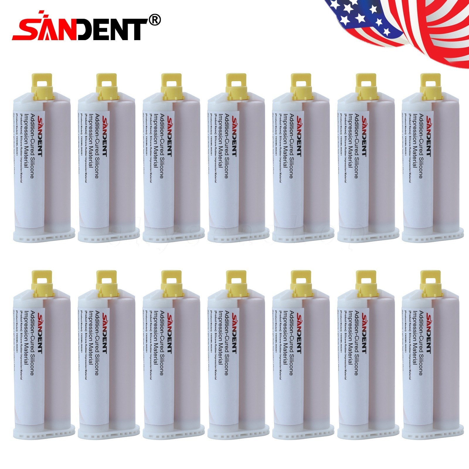 SANDENT Dental Impression Material Silicone Putty Light Body Normal 50ML,1-25/Bx