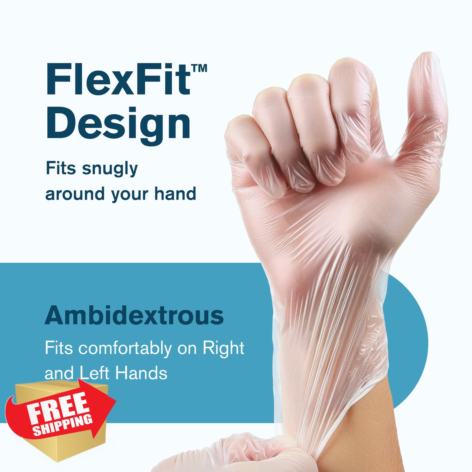 Ridex Medium Vinyl Gloves 100 Count