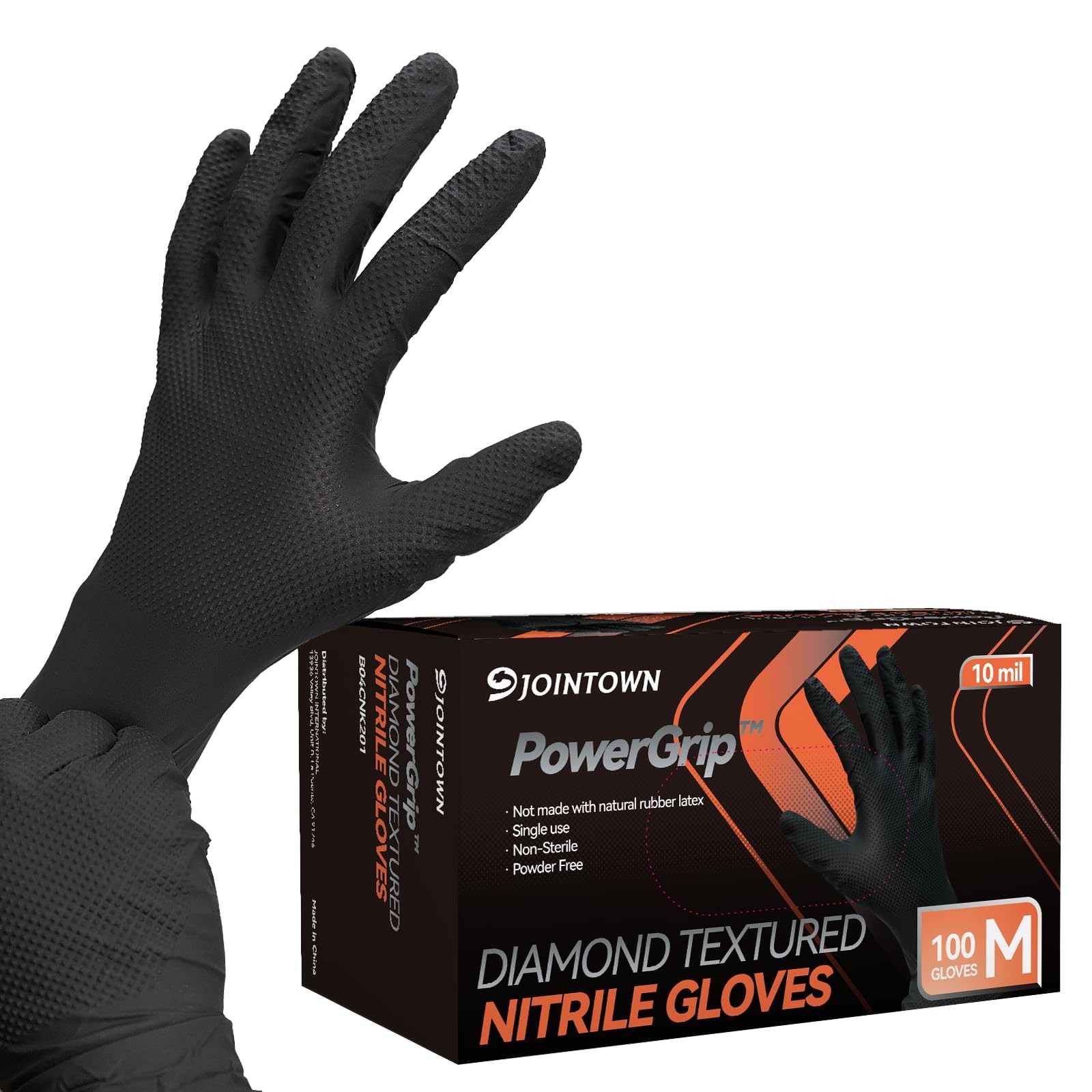 Jointown Upgraded 10 Mil Heavy Duty Nitrile Gloves Mechanic Gloves Nitrile
