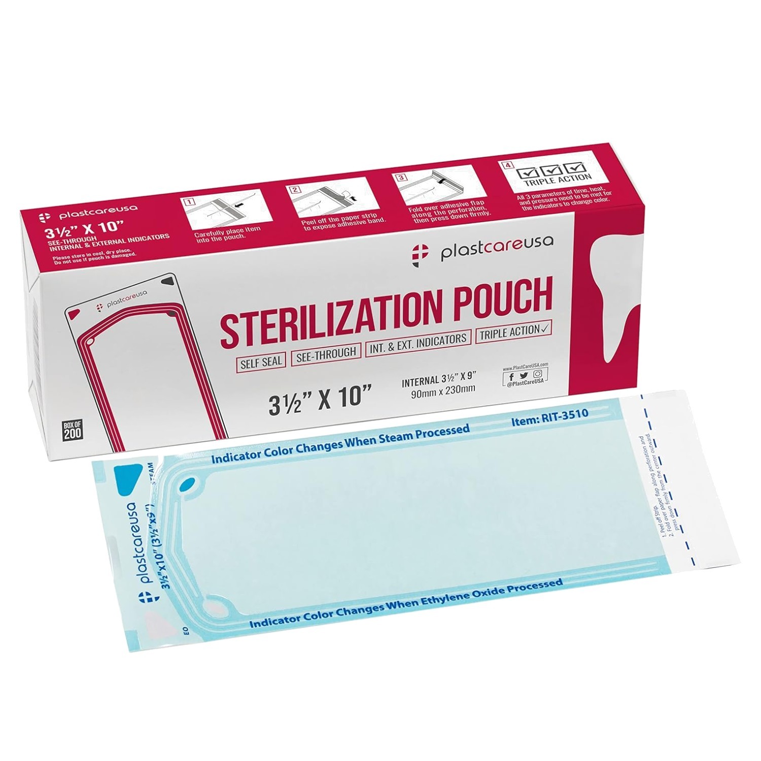 Bulk Dental Sterilization 1000 Pouches – Latex-Free, 5 Boxes